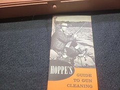 Vintage Hoppes Gun Cleaning Kit-Brown Plastic Case for Rifle Shotgun Please Read