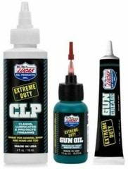 LUCAS 1oz Extreme Duty Gun Oil Needle Oiler 10875 & Grease Tube & CLP Cleaner