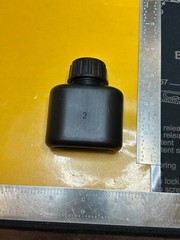 Military Surplus Black Plastic Oil Bottle