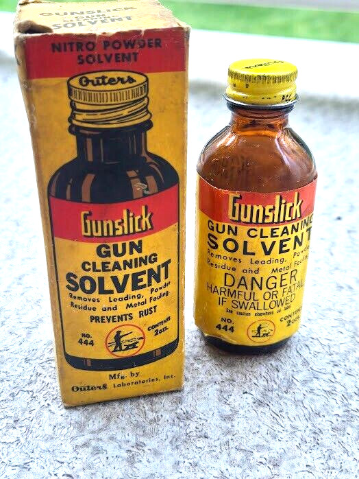 Outers GunSlick Gun Cleaning Nitro Powder Solvent 2oz. Empty Glass Bottle
