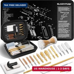 GLORYFIRE Universal Gun Cleaning Kit Fits .22 .357/9mm .38 .40 .45 Cal Handguns