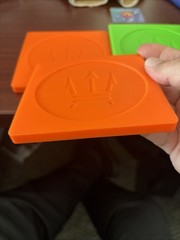 Maratac CountyComm Extreme Trident Parts Coasters Non Slip Zombie Green + Orange