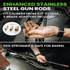 Universal Gun Cleaning Kit 67 Pcs Portable Stainless Steel Rods Brass Jags New