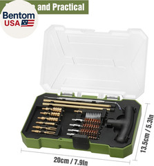 Universal Handgun Cleaning Kit, 16 Piece Gun Cleaning Kit with Cleaning Rod, Bor