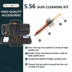Gun Cleaning Kit Elite Version for 5.56 Cleaning Kit .22 Rifle Gun Cleaning K…