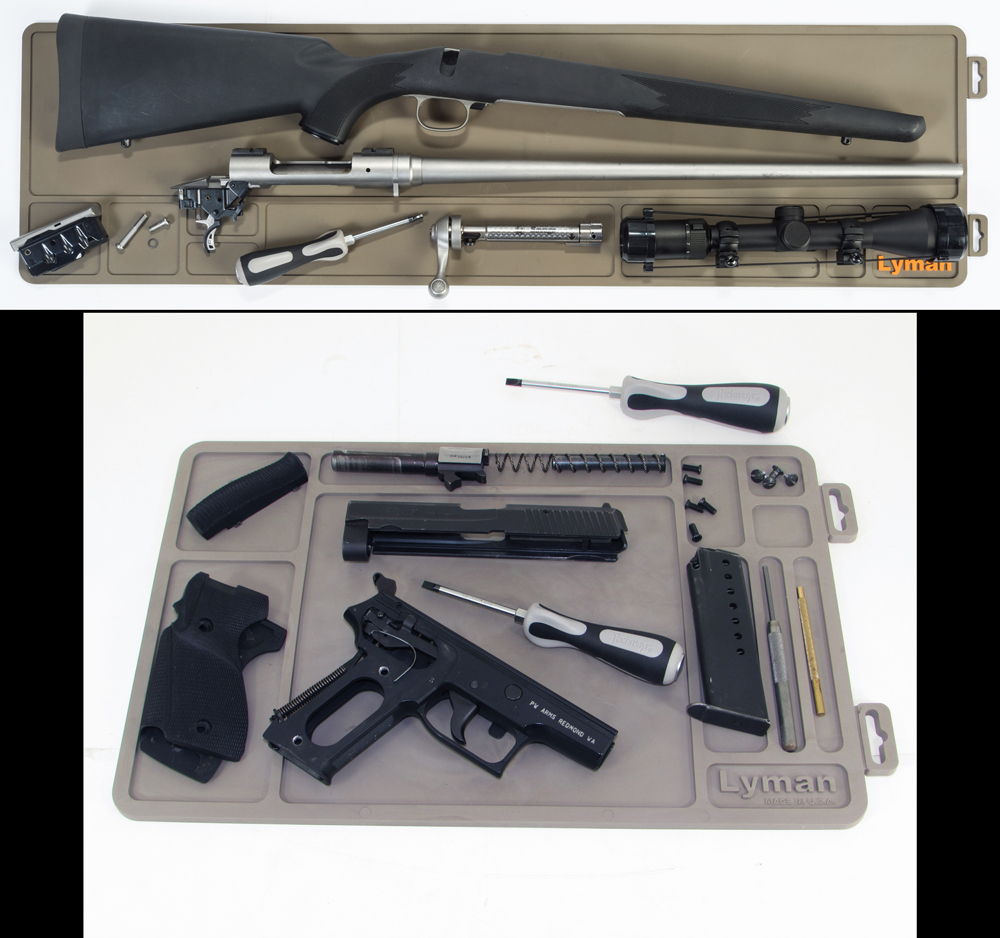 Lyman Essential Gun Mat with Molded storage compartments – Choice of Size