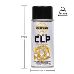 Break Free CLP Cleaner Lubricant and Preservative Gun Cleaner, CLP-2, 4 oz