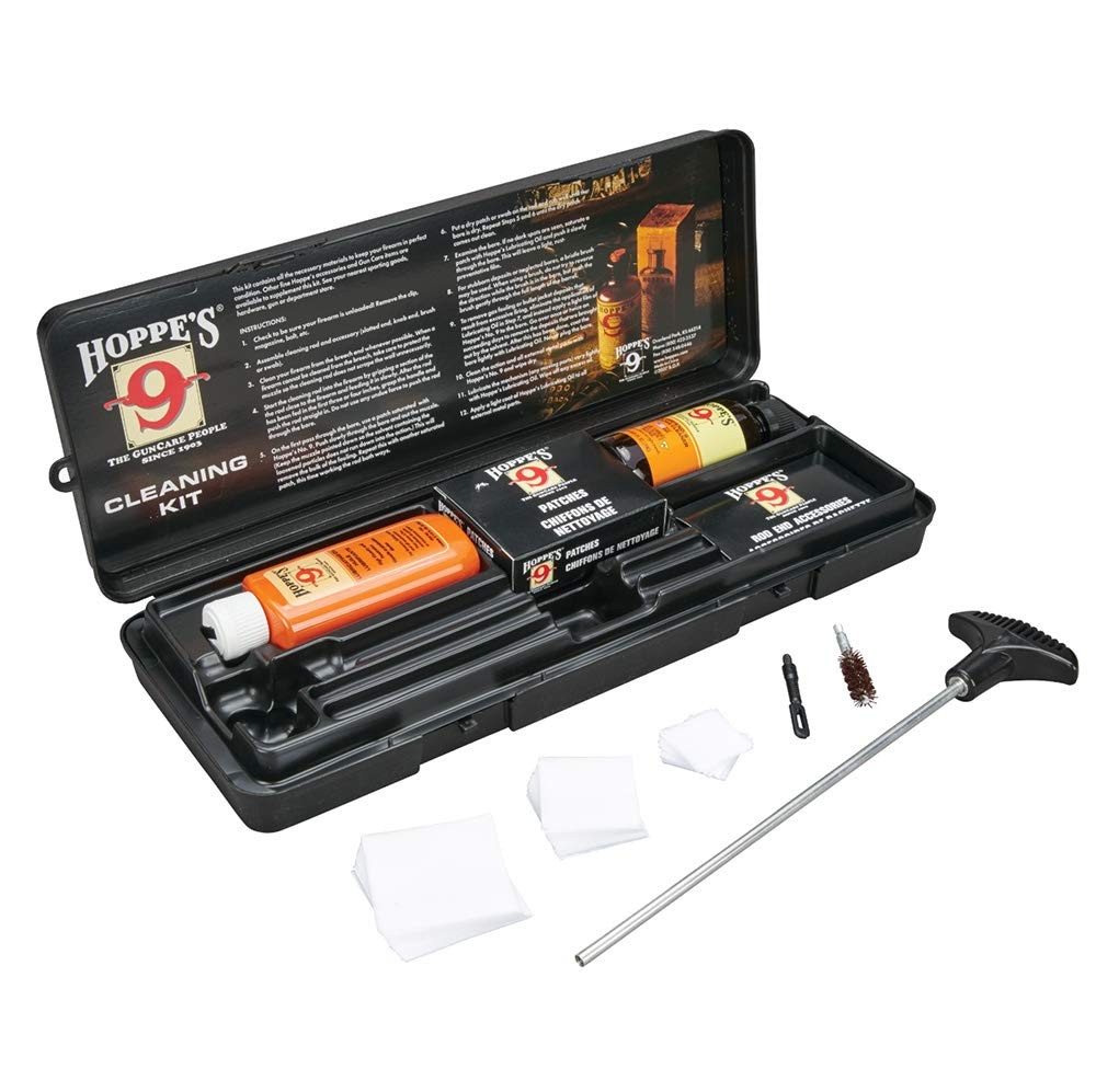 Hoppe’s No 9 Gun Cleaning Kit for 38 357 and 9mm Pistols with Storage Box