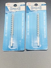 Gunslick Spiral Stainless Steel Brush .243,.25CAL./6MM, 6.5MM – Lot of 2 – 91931