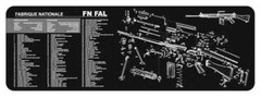 TekMat Original Cleaning Mat FN-FAL Diagram 11″x17″ Black – 36-FNFAL