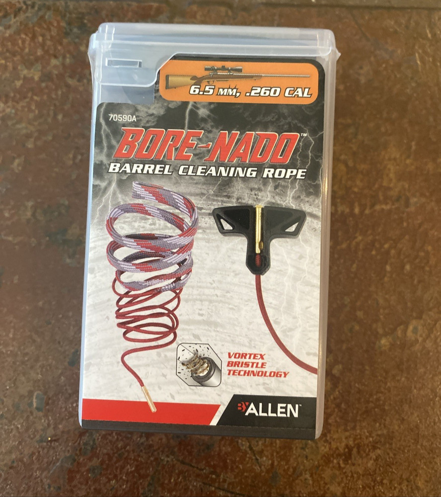 Allen BORENADO Barrel Cleaning Rope 6.5mm & .260 Caliber Rifles #70590A Credmore
