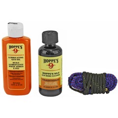 Hoppe’s 1-2-3 Done Cleaning Kit BoreSnake Oil Lubricant for 40Cal/10mm Clam Pack