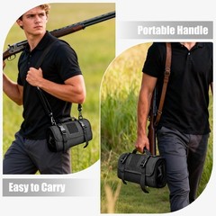 Tactical Cleaning Mat with Tool Storage Pocket, Roll Up Shotgun Maintenance P…
