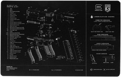 Glock OEM AS10032 Gen5 Pistol Exploded Diagram Bench Mat, 11″ x 17″, Black