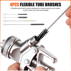 21Pc Spray Cleaning Kit Paint Airbrush Cleaner Set Brushes Needles HVLP Tool