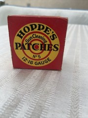 Vintage Hoppe’s Gun Cleaning Patches With Box No 5 12-16 Gauge