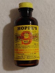 Vintage – HOPPE’S – No. 9 Nitro Powder Cleaning Solvent – 2 OZ half full bottle
