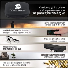 16 Pc Universal Gun Cleaning Kit 9mm .22 .38 .357 .40 .45 Cal Pistol by PH