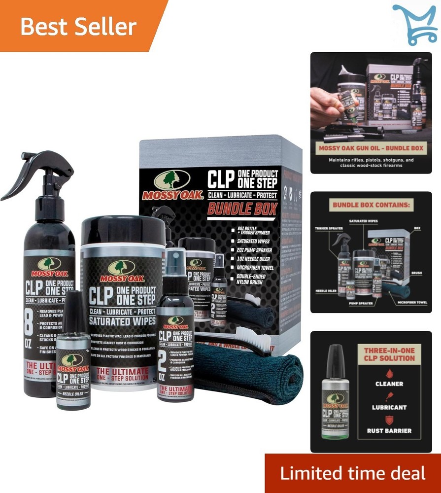 Gun Cleaning Oil All-in-One Lubricant Protectant 8 Oz Kit for Firearms