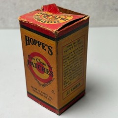 VTG Hoppes .22 Caliber No. 1 Gun Cleaning Patches Box Advertising Store Display