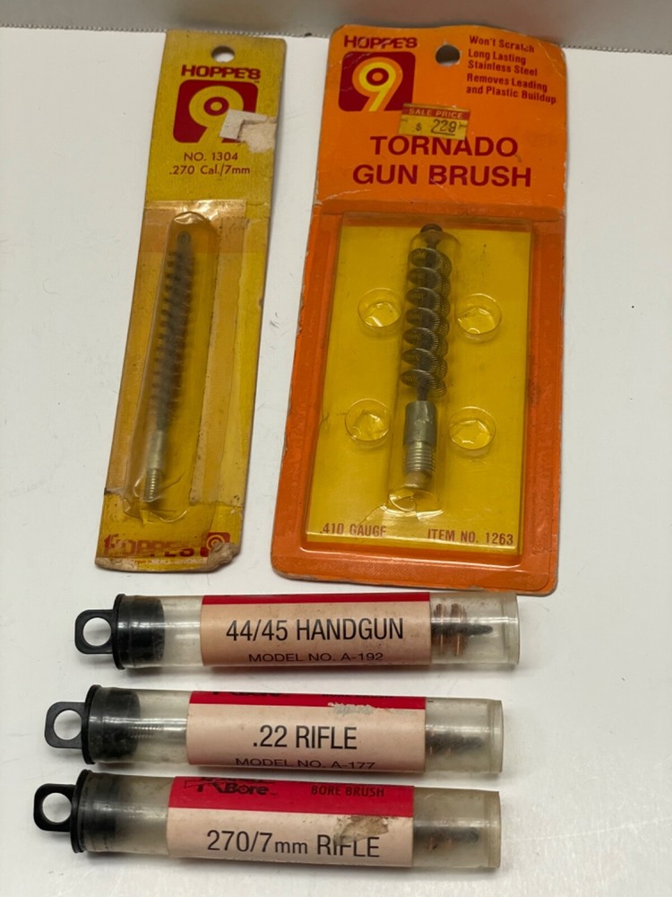 Kleen bore gun cleaning supplies, 3 phosphor bronze brushes , 2 Tornado Brushes