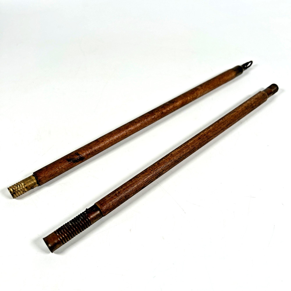 Vintage 2 Piece Brass Fitting & Wood Shotgun/Rifle Cleaning Rod Patch Loop