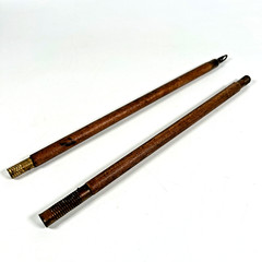 Vintage 2 Piece Brass Fitting & Wood Shotgun/Rifle Cleaning Rod Patch Loop