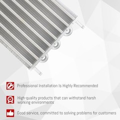 5/16″ Transmission Oil Cooler, 8 Pass Tube and Fin Cooler Kit Sliver-8 Pass
