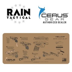Springfield® Hellcat Instructional Gun Mat Jumbo 12″ X 27″ Cerus Gear FDE