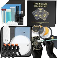 Card Care Cleaning Kit 17-in-1 Card Polishing Restoration Kit for Trading Cards