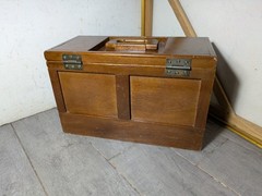 Vintage Rustic Wood Gun Cleaning Tool Box Maintenance + Caddy N49