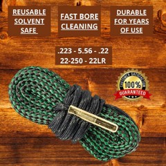 .223 5.56 Bore Cleaning Barrel Snakes 3 Pack Fast Free Shipping Easy Shine Clean