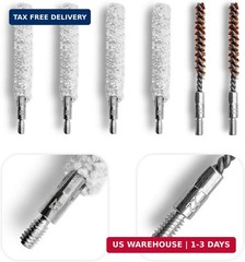 22 Caliber Cleaning Kit 6PCS Bronze Gun Cleaning Bore Brush Set Mop Cotton Chamb