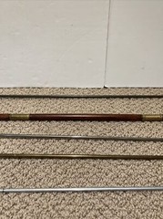 Lot Of 5 Gun Shotgun Wooden Handled Brass Steel Long Cleaning Rods