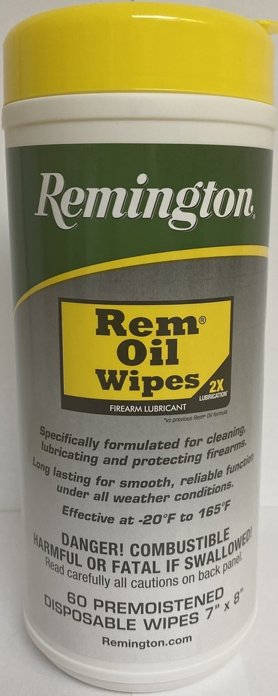 Remington Rem Oil Pop Up Wipes-60 Count 7″x8″ Gun Oil Wipes-18384