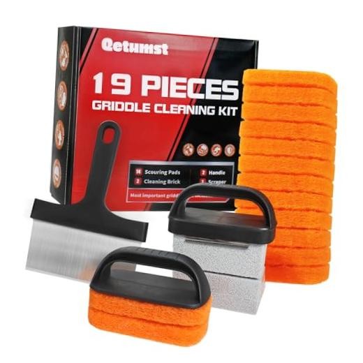 Upgraded Griddle Cleaning Kit for Blackstone, Flat Top Grill Cleaner Set 19