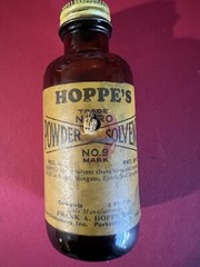 Vintage Hoppe’s Powder Solvent No. 9, 2 oz Glass Bottle