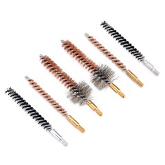 .22 Cal Rifle Phosphor Bristle Bronze Nylon Bore Chamber Brush Kit 50 x Patches