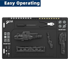 Pistol Gun Cleaning Mat Gun Cleaning Pad W/ Magnetic Organizer Parts Tray