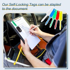 1000 Self-Lock Arrow ID Key Tags for Automotive, Office, Car Parts, Key Rings (4