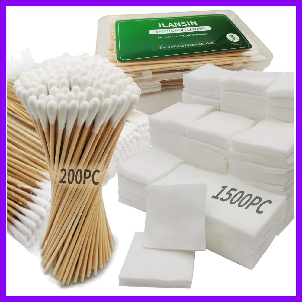 1700PCS gun cleaning supplies—1500PCS Gun Cleaning Patches +200PCS Gun Cleanin