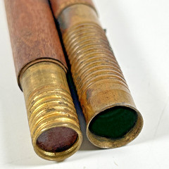 Vintage 2 Piece Brass Fitting & Wood Shotgun/Rifle Cleaning Rod Patch Loop