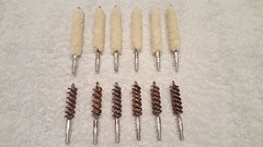Bore Cleaning (6)Brushes & (6) Swabs for .38 .357 380 9mm Caliber Guns Pistols