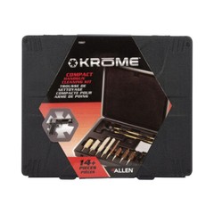 Allen Company Krome Compact Handgun Cleaning Kit .22 .38 9mm .357 .44 &.45 Cal