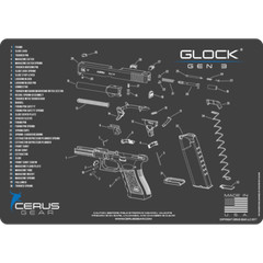 Glock Bench Mat 17 19 20 21 22 23 24 26 27 29 30 31 32 33 34 35 36 NEW