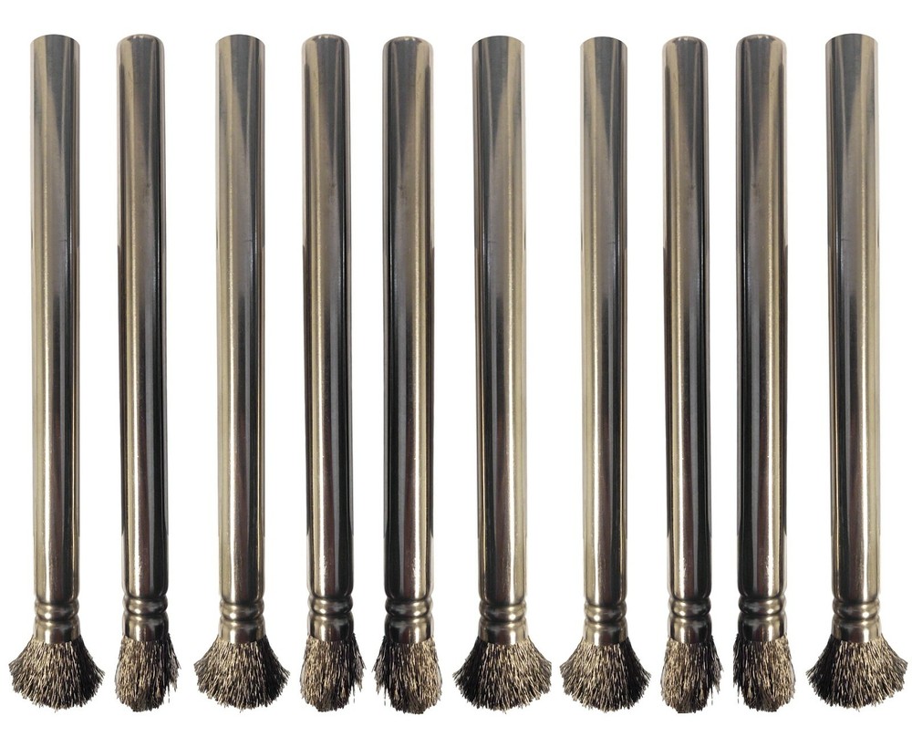 Lot of 10: Stainless Steel Bristle Shop Cleaning Brush – 1/2″ Diameter