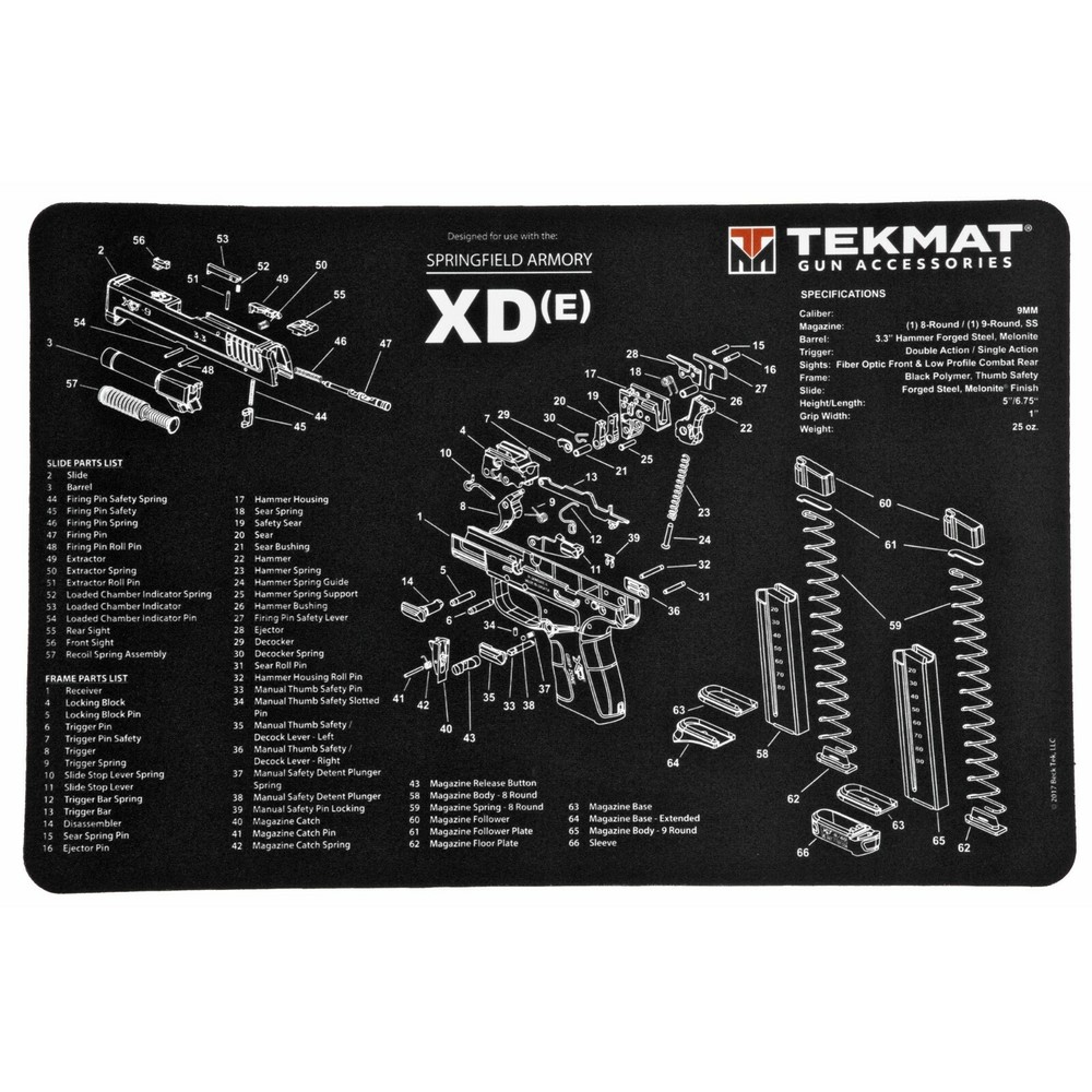 TekMat R17-XDE Springfield TekTowel Gun Clean Pistol Handgun Cleaning Mat