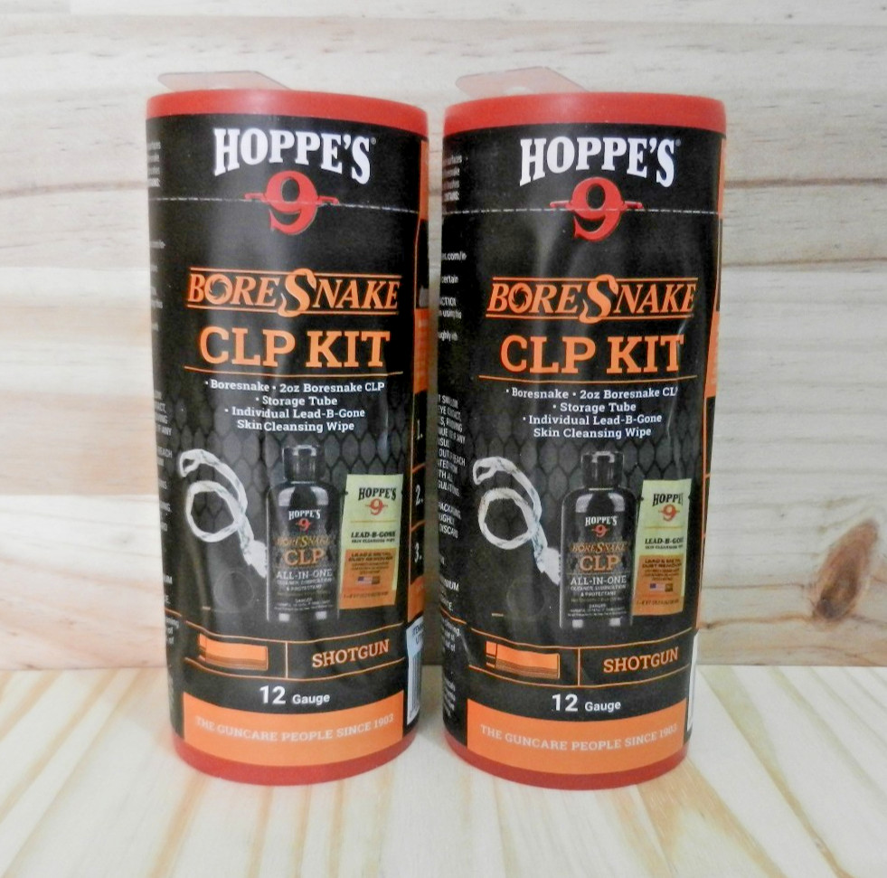 Hoppe’s #9 BoreSnake CLP Kit; Cleaning Kit; 12 Gauge; Shotgun; 2 Pack; 210012