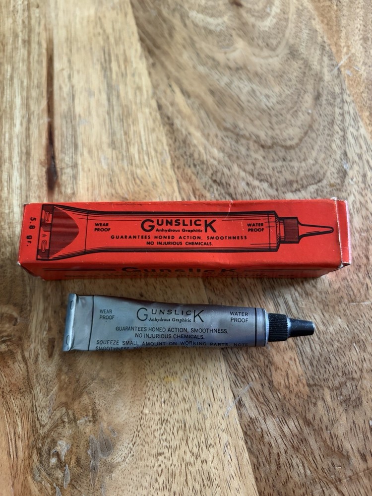 Vintage Gunslick The Sportsman’s Lubricant. Full Tube in Original Box