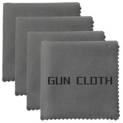 Miaozhun 4 Pack Microfiber Gun Cleaning Cloth, 12″x12″ Lint Free Large, Gray